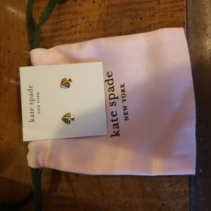 Gold Kate Spade Legacy Logo Studs